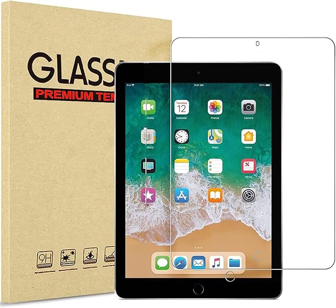 Screen Protector Glass For iPad 6th / 5th Generation 9.7 Inch, Tempered Glass Film Guard for iPad 9.7 2018/2017, iPad Pro 9.7 2016, iPad Air 2 2014 / iPad Air 2013 Anti- Scratch Clear Screen Protector Glass For iPad 6th / 5th Generation 9.7 Inch, Tempered Glass Film Guard for iPad 9.7 2018/2017, iPad Pro 9.7 2016, iPad Air 2 2014 / iPad Air 2013 Anti- Scratch Clear
